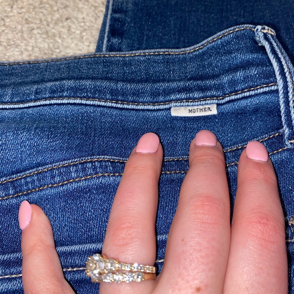 MOTHER The Outsider High Rise Ankle Jeans: Connect The Dots - Picture 9 of 9